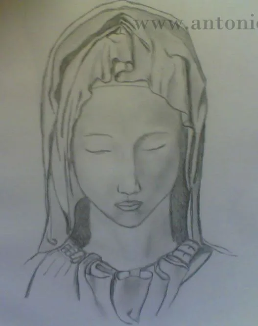 Madonna, drawing by Antonio Sorrentino